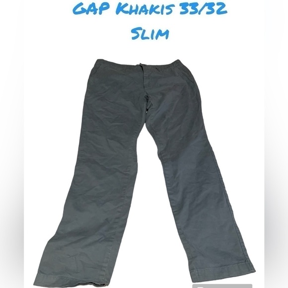 GAP Other - EUC Gap Men’s Khaki’s 33/32 slim 100% cotton blue circa 2016